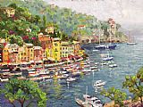 Thomas Kinkade Canvas Paintings - Portofino